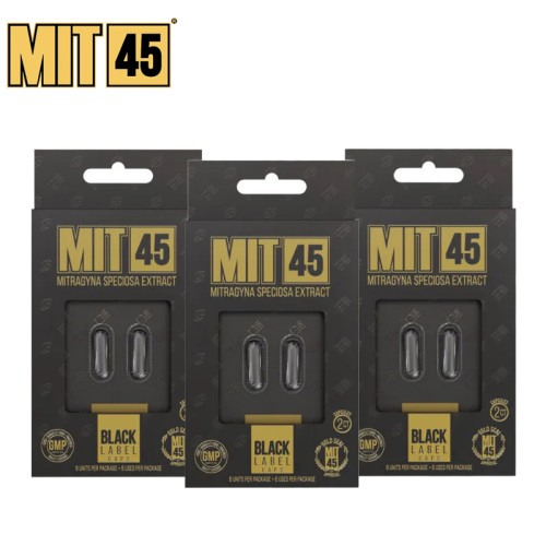 MIT45 KRATOM CAPSULES BLACK/GOLD 2CT/12PK/BOX